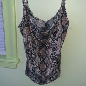 Zaful Snakeskin Tank Top Large